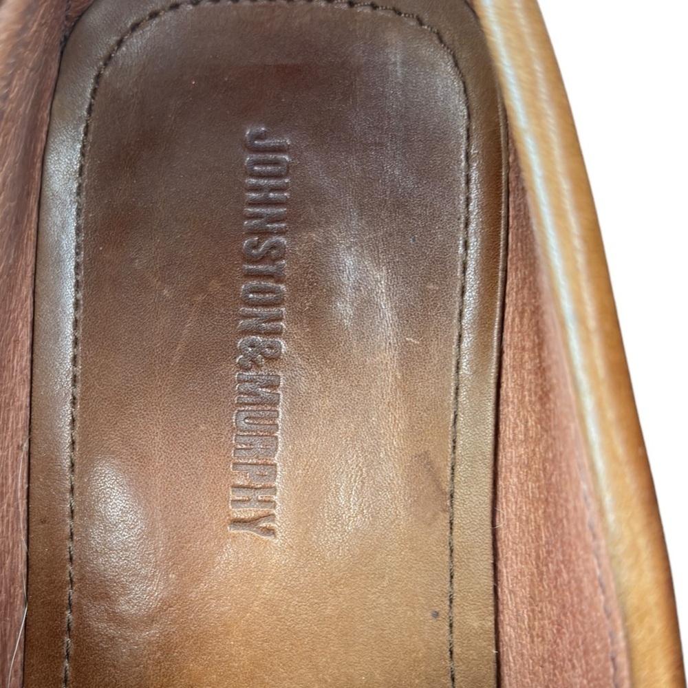 Johnston & Murphy Men's Penny Driving Loafers Moc Toe Shoes Size 8 Brown Leather - Picture 5 of 8
